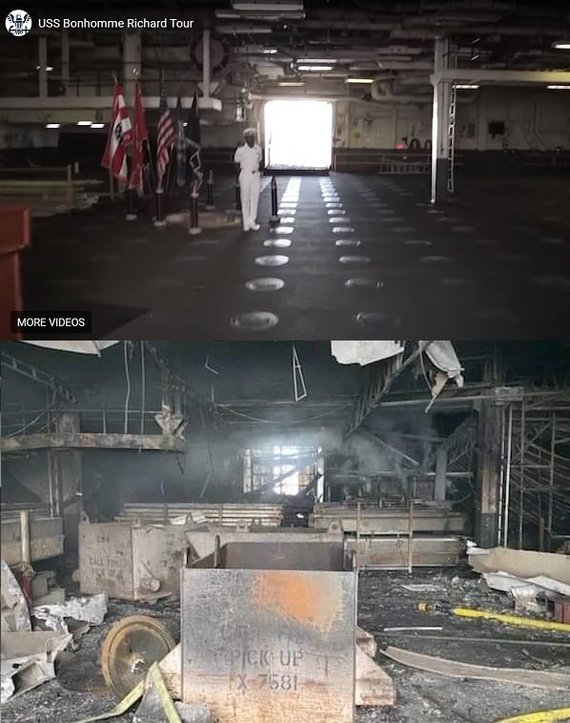 Consequences of the fire on USS Bonhomme Richard (LHD-6) - Aircraft carrier, Amphibious assault ship, Longpost, Fire