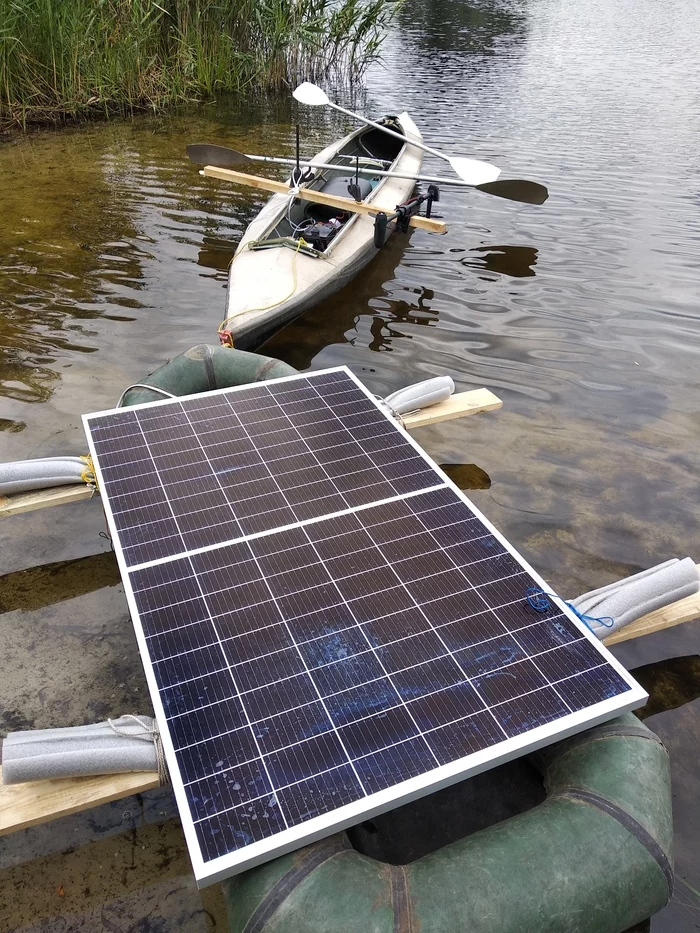 Cheaters on vacation - My, Kayak, Solar energy, Solar panels, Alloy, alternative energy, Adventures, Longpost