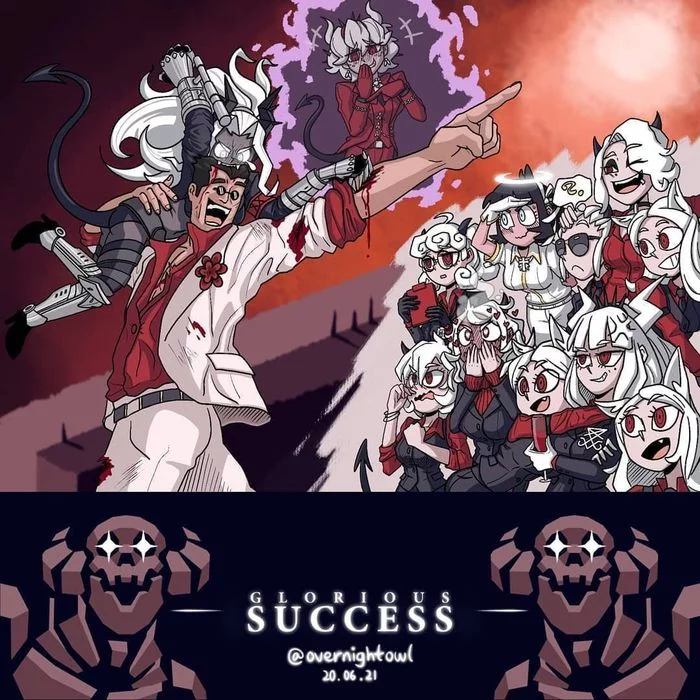 Glorious Succes - Helltaker, Judgment, Lucifer, Pandemonica, Cerberus, Azazel, Malina, Zdrada