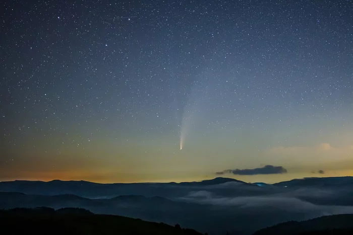 Comet Neowise - My, Neowise, Elbrus, Astrophoto, Comet, Kabardino-Balkaria, Milky Way