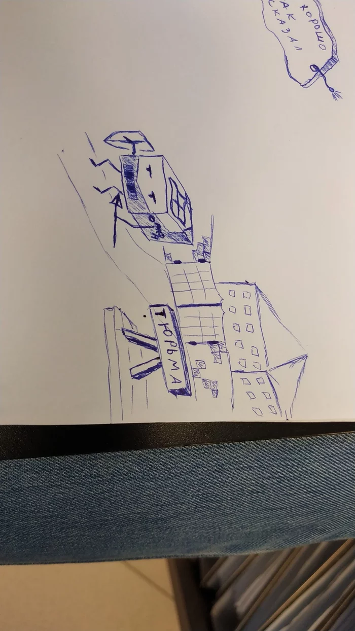 Drawings by a non-artist - My, Drawing, Ball pen, Longpost
