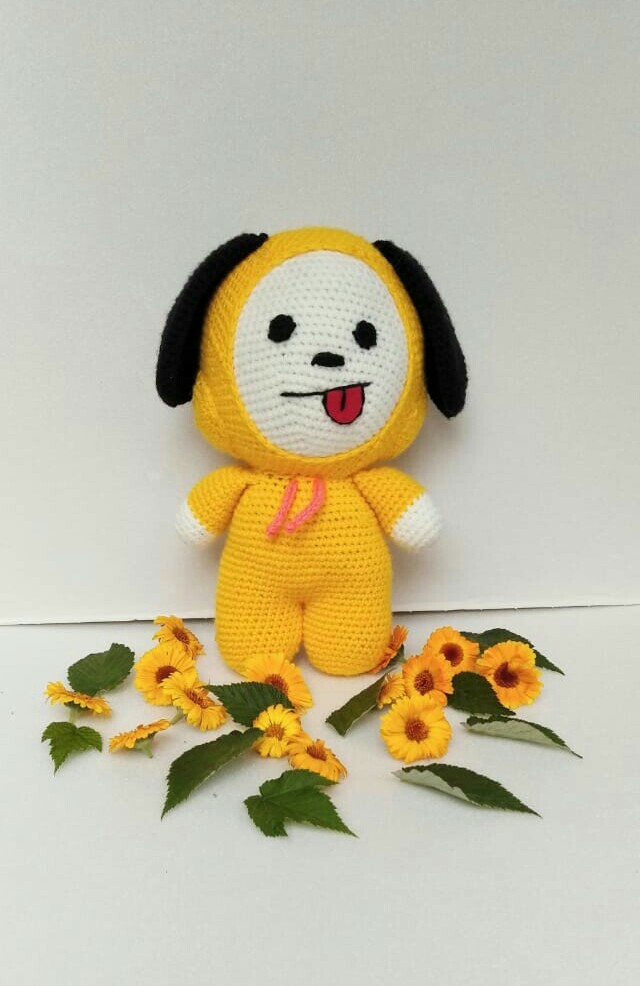 Jimin-Chimmy( bt21) - My, Dog, Cartoon characters, Cartoons, Crochet, With your own hands, Needlework without process