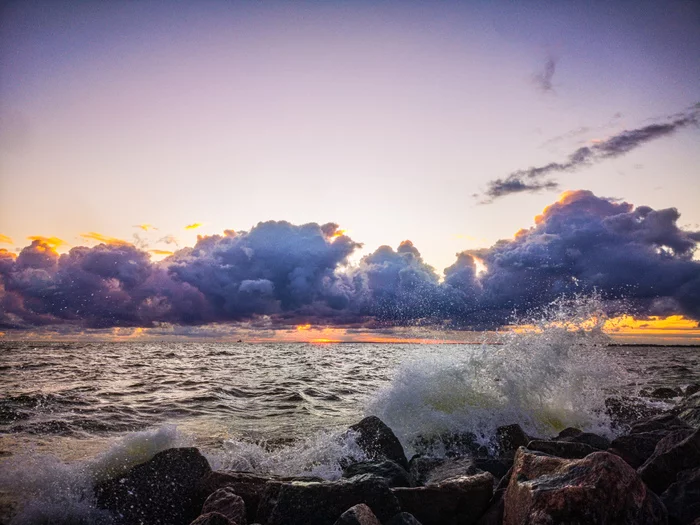 St. Petersburg Gulf of Finland and dam - My, Saint Petersburg, Dam, The bay, The Gulf of Finland, Wave