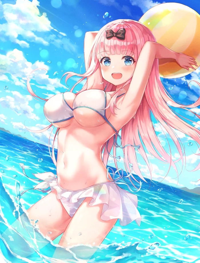 Chika - NSFW, Fujiwara chika, Kaguya-Sama wa Kokurasetai, Anime art, Anime, Swimsuit