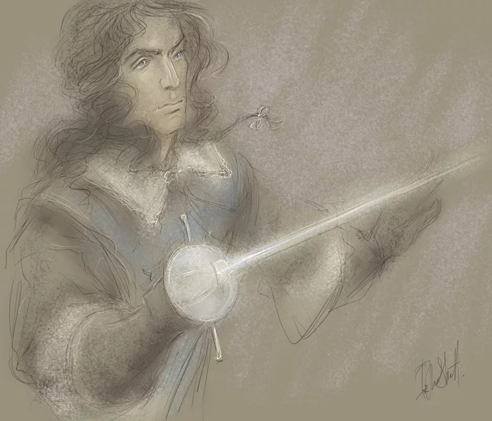 Spt - My, Drawing, Digital drawing, Musketeers, Cyrano de Bergerac, Edmond Rostand, Illustrations