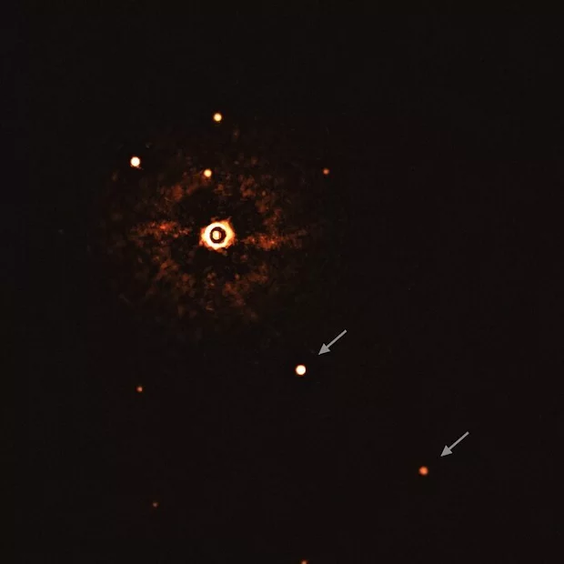 Astronomers have obtained a direct image of the planetary system of a Sun-like star - Space, Universe, Star System, Exoplanets, Longpost, Vlt