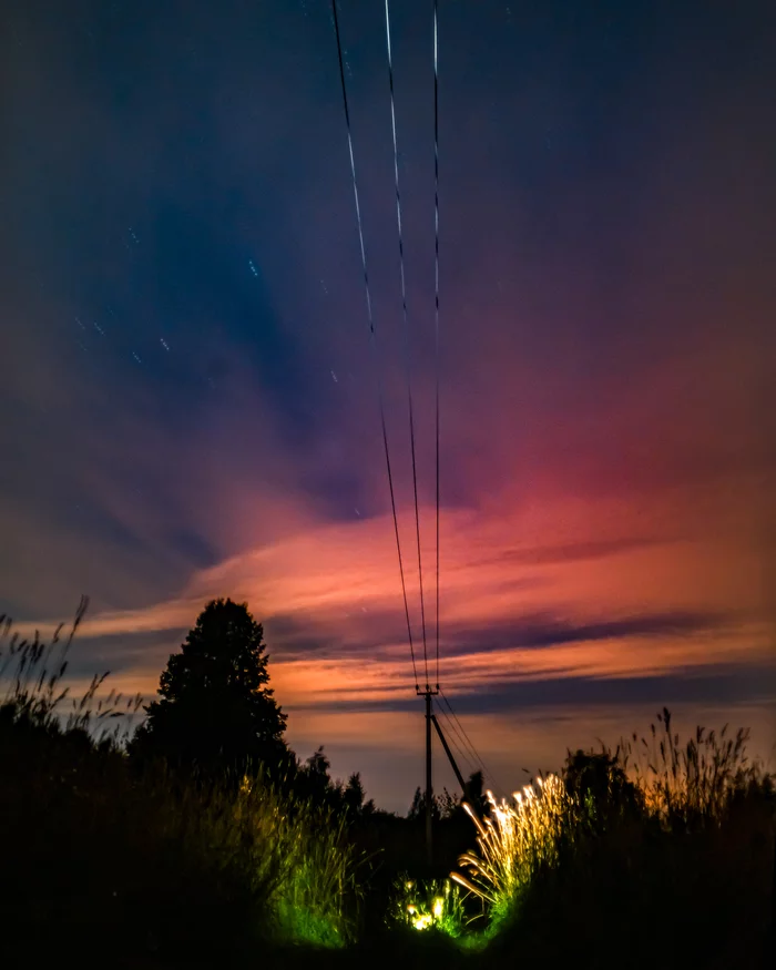 July 25. Near Volokolamsk - My, Night, Sky, Stars, Landscape, The photo, Nikon, Longpost