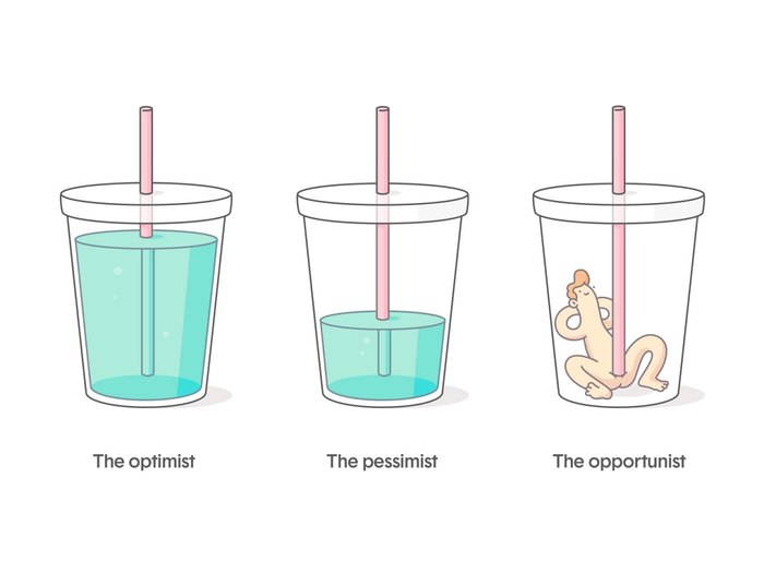 What's your glass like? - Cup, The glass is half full, The glass is half empty, Opportunities