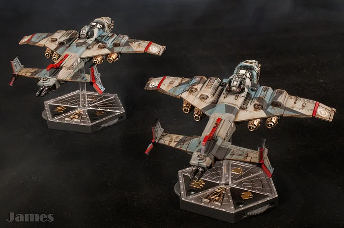 Warhammer 40k Aeronautica Imperialis Marauder Destroyers - My, Warhammer 40k, Miniature, Bomber, Board games, Wh miniatures, Longpost