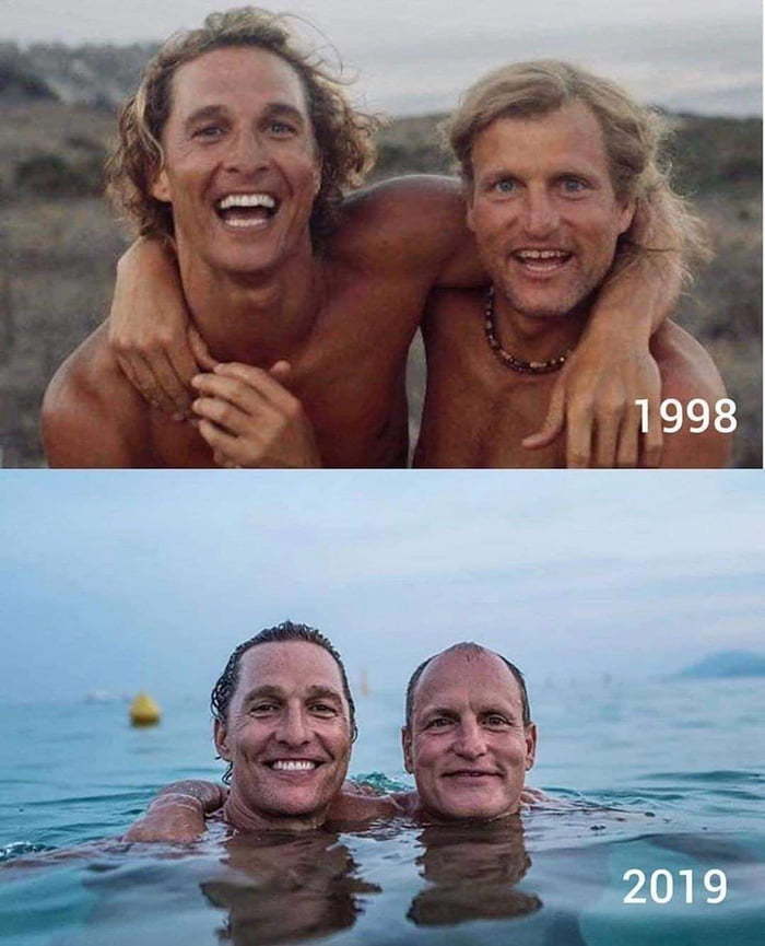 20 years later - Matthew McConaughey, Woody Harrelson, friendship, It Was-It Was, Celebrities, 2019, 1998