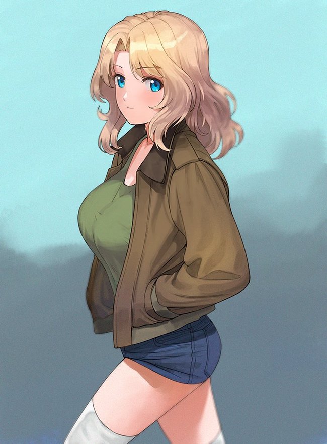 Kay Saunders - Girls und panzer, Anime, Anime art, Kay, Sugoi dekai