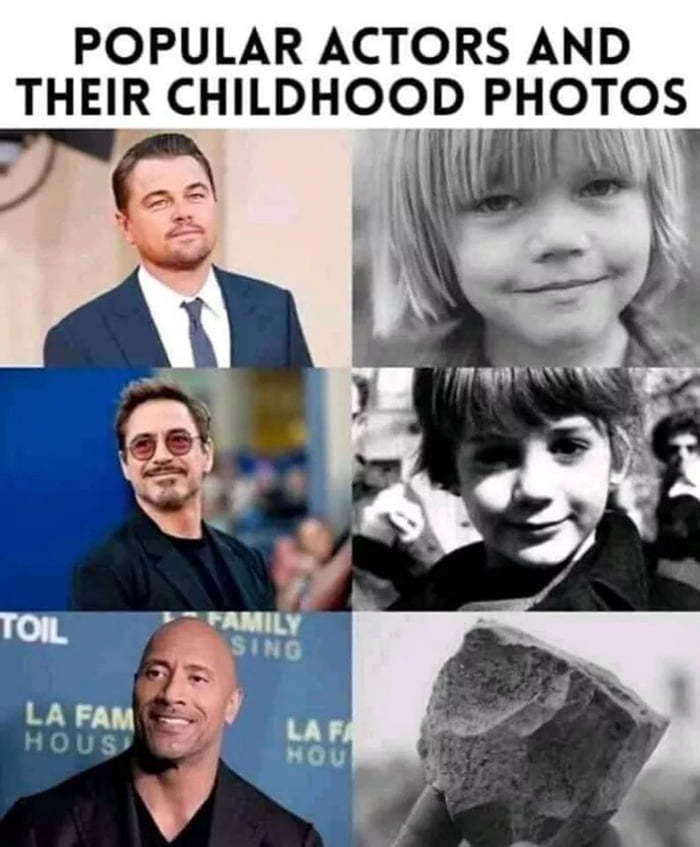 Popular artists and their childhood photos - Leonardo DiCaprio, Robert Downey the Younger, Dwayne Johnson, The rocks, Childhood, The photo, Robert Downey Jr.