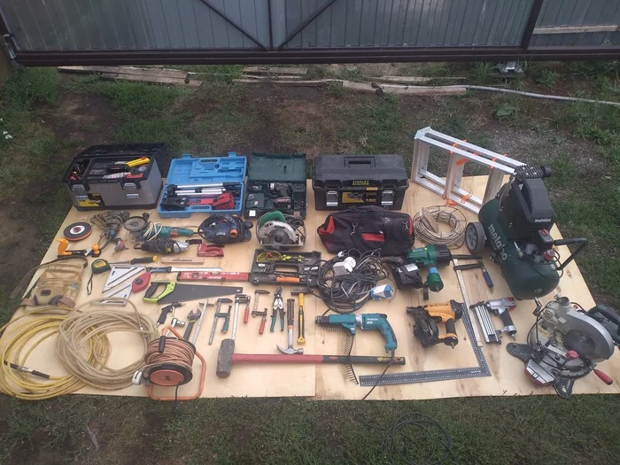 All you need is a circular saw and a hammer, they said. (Minimum set of tools for frame construction) - My, Building, Frame house, Longpost