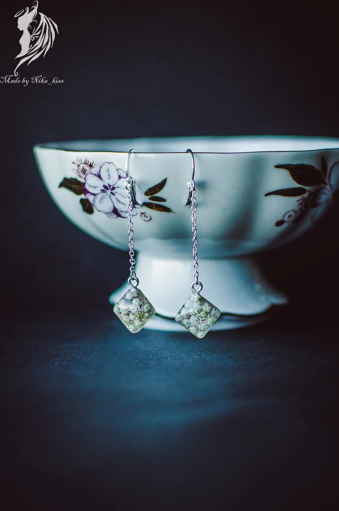 Handmade jewelry with fresh flowers - My, Handmade, Epoxy resin, Flowers, Needlework without process, Nika_kiss, Longpost, Bijouterie
