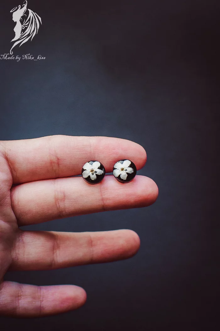 Handmade jewelry with fresh flowers - My, Handmade, Epoxy resin, Flowers, Needlework without process, Nika_kiss, Longpost, Bijouterie