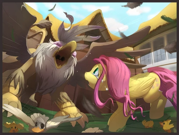 Конфликт на перепутье - My Little Pony, Fluttershy, Gilda, Noben