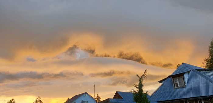 Sunset. Clouds - My, Sunset, Moscow region