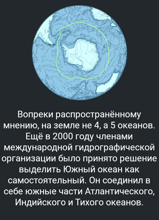 Океанический факт - Факты, Океан, Картинка с текстом, Познавательно, География