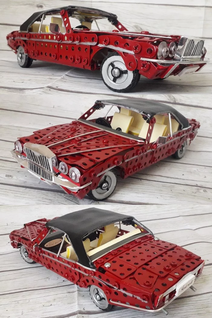 1976 Jaguar Daimler from a metal construction kit - My, Jaguar, Retro car, Modeling, Constructor, Great Britain