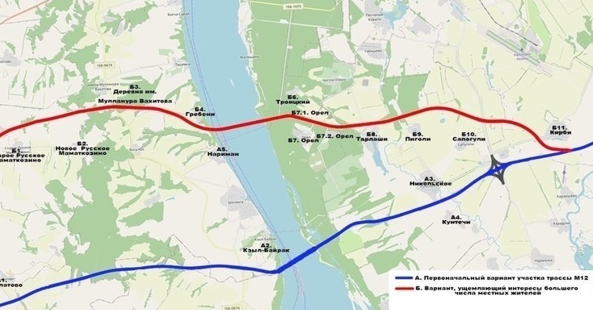 М12 схема на карте