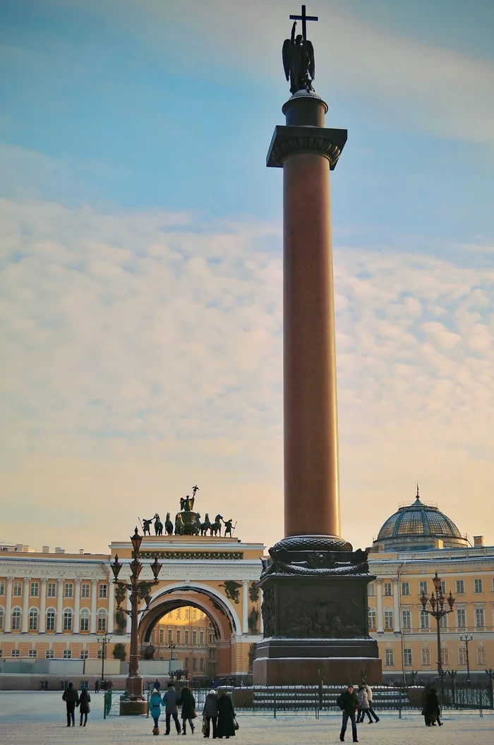 Saint Petersburg - My, Saint Petersburg, The photo, Winter, Alexander Column, General Staff Building, Palace Square