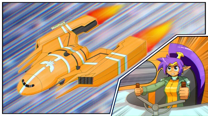 Shantae : Faster than Light Spaceship - Моё, Shantae, Shantae half-genie Hero, Игры, Аниме, Кроссовер, Anime Art