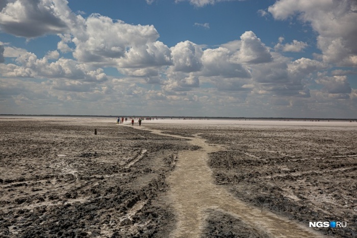 Как на Марсе: репортаж с озера Бурсоль — одного из самых красивых мест в Сибири, где по воде ходит чудо-поезд Сибирь, Алтай, Алтайский край, Степь, Озеро, Соль, Соленое озеро, Видео, Длиннопост, Позитив