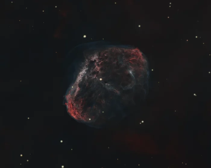 NGC 6888 Crescent Nebula (pseudocolor) - My, Astrophoto, Astronomy, The photo, Longpost