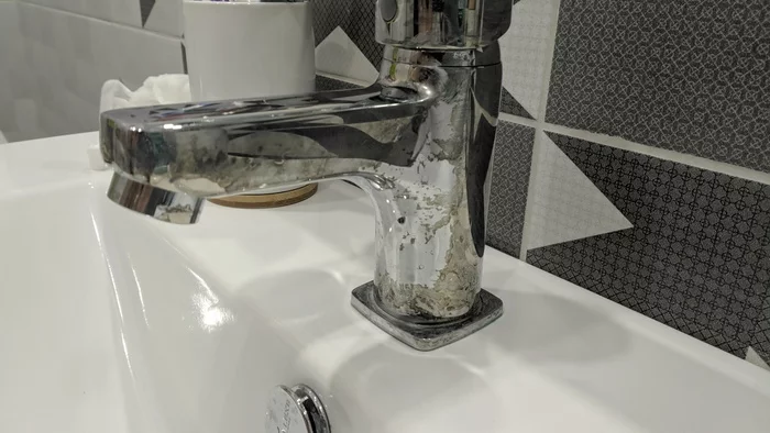 Restoring a damaged chrome tap - My, Recovery, Tap, Polishing, Longpost, Stains, Advertising