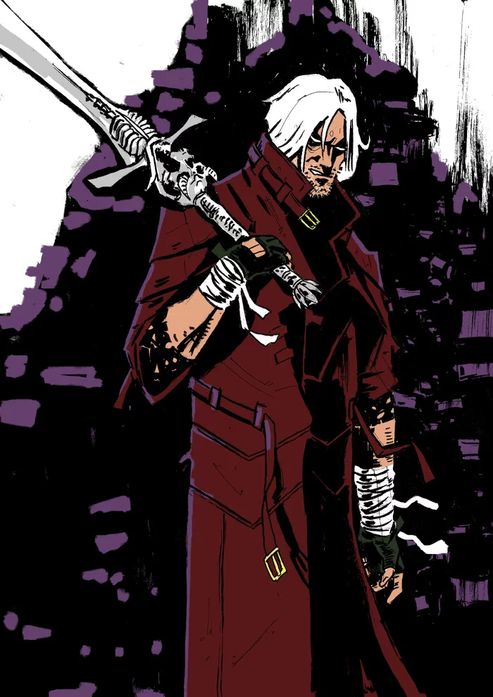 Dante (Devil May Cry) - My, Devil may cry, Dante, Art, Longpost