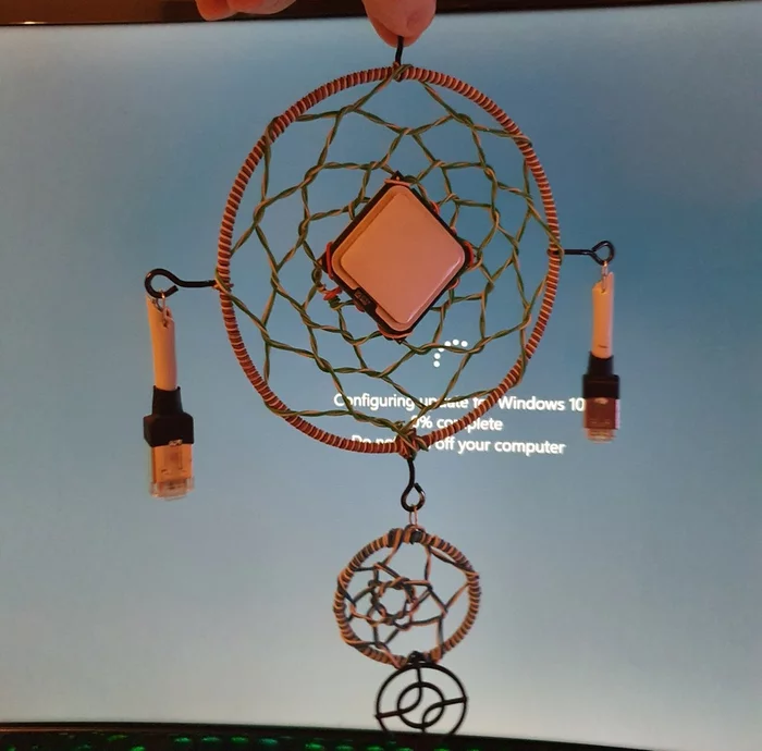 Sysadmin dream catcher - IT, IT humor, CPU, The wire, Cable, Central processing unit, Dreamcatcher