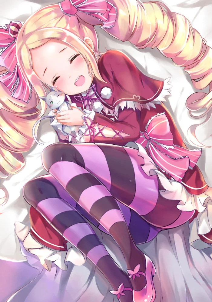 Cute Beako - Re:Zero Kara, Beatrice, Anime Art, Puck, Loli, Аниме, Кот