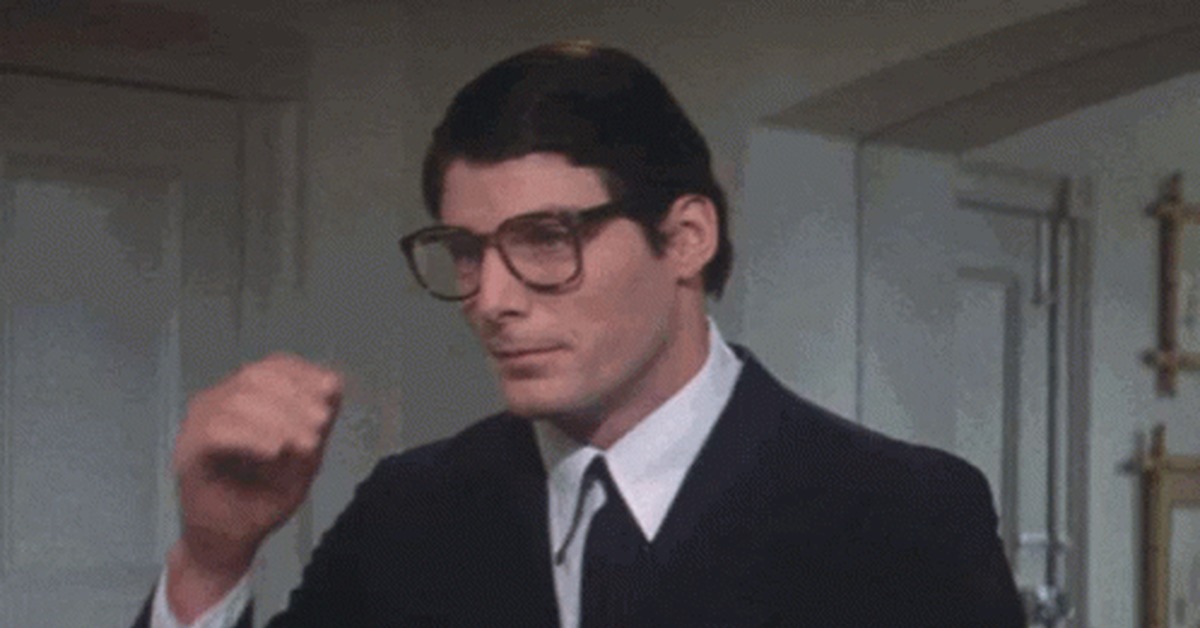 Switch from Clark Kent to Superman - Superman, Christopher Reeve, Image, GIF