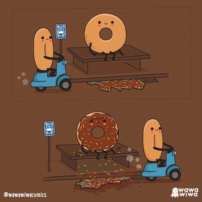 From the life of donuts - Wawawiwa, Comics, Donuts, Sprayed