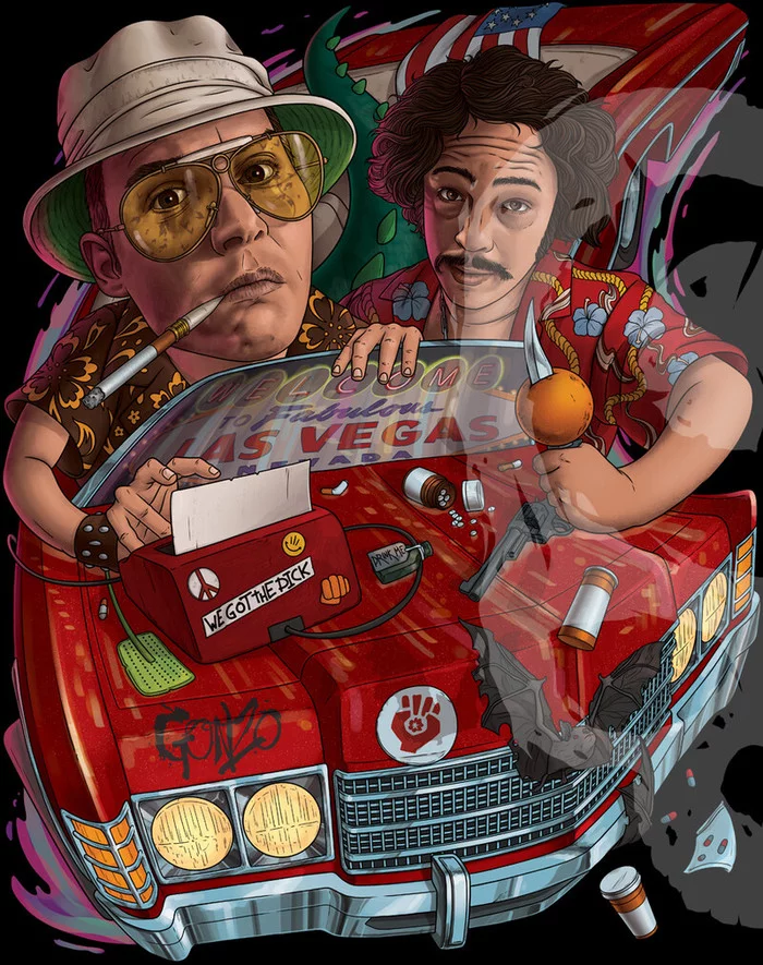 Fear and Loathing in Las Vegas - Movies, Fear and Loathing in Las Vegas, Terry Gilliam, Johnny Depp, Benicio Del Toro, Hollywood, Las Vegas, Art