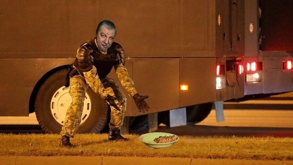 Brother! I brought you something to eat! - Green elephant, Sergey Pakhomov (Pakhom), Protests in Belarus, Memes, Politics