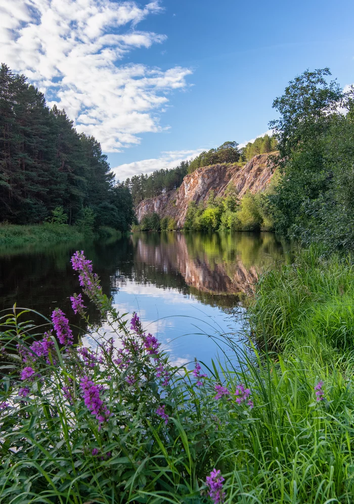 Morning on the river - My, River, Ural, Dir, Summer, Nature, The photo