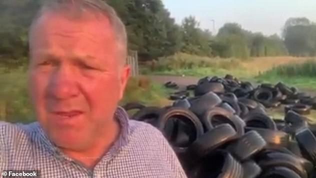 The landowner didn't like the fact that someone dumped tires on his property, so he took them back to the owner. - Garbage, Revenge, Tires, Longpost, Liverpool