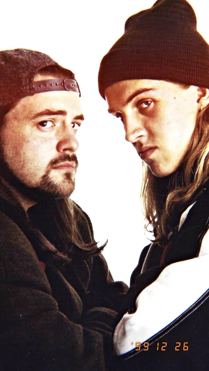 Jay and Silent Bob. - Dogma, Jay and Silent Bob, Kevin Smith, Jason Mews, Funny, Strange humor, Mat, Without translation, GIF, Longpost