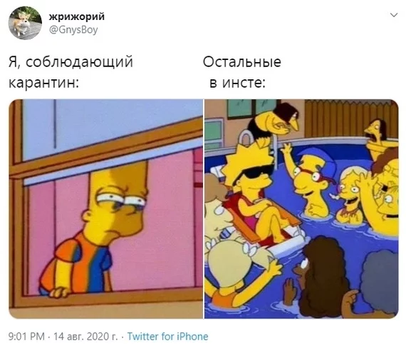 Карантин - Моё, Карантин, Симпсоны