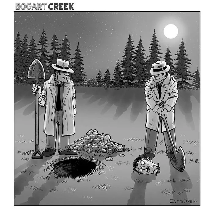 Golf - Bogartcreek, Comics, Black humor, Golf, Decapitation