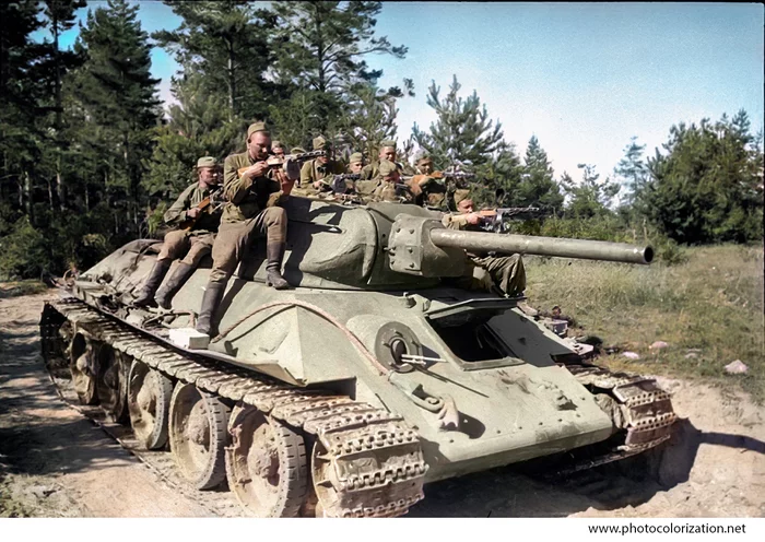 My coloration - My, Colorization, T-34, The Second World War, The Great Patriotic War