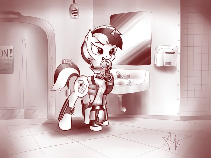 Security pony - My little pony, Fallout: Equestria, MLP Blackjack, Anti1mozg