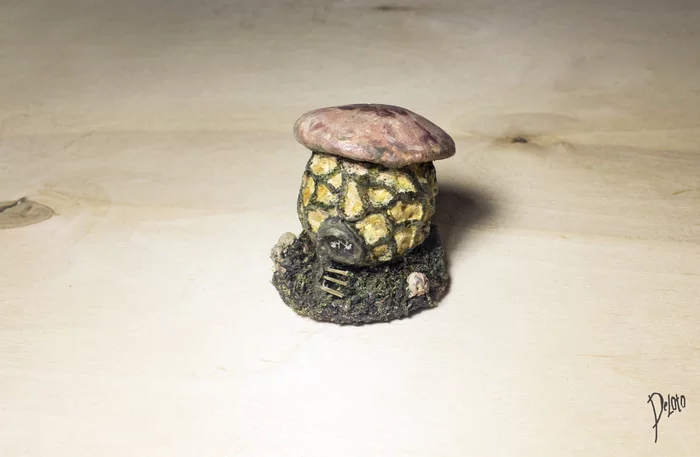 Miniature house in Telvanni style. Based on TES III: Morrowind - My, The elder scrolls, The Elder Scrolls III: Morrowind, Terrane, Miniature, Handmade, Needlework without process, Games, Computer games, Longpost