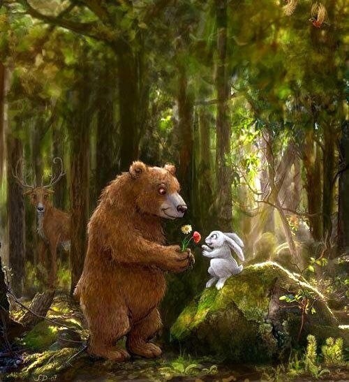 hare friendship - My, Fable, Poems, Modern literature, Humor, friendship, Hare, The Bears, Selfishness