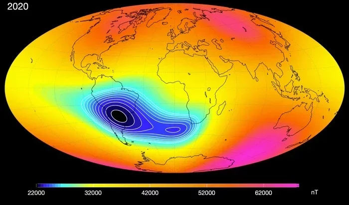 2020-й ещё не закончился. NASA отслеживает огромную растущую аномалию в магнитном поле Земли - 2020, Космос, Планета Земля, Человечество, Солнце, Магнитное поле, Видео, Длиннопост