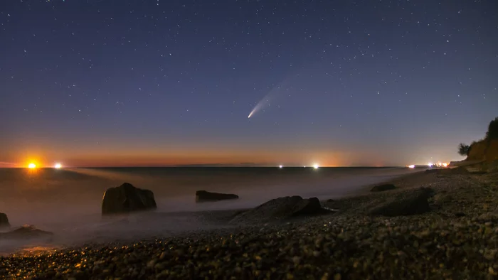 My photos Neowise c/2020 f3 - My, Neowise, Comet, Stars, Landscape, The photo, Nikon, Astrophoto, Longpost