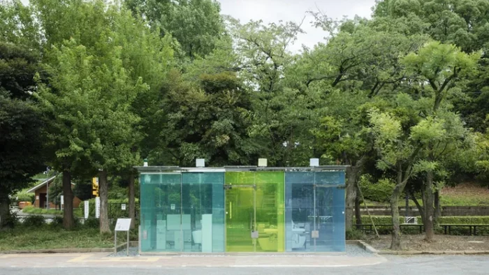 Transparent public toilets installed in Japan - Japan, Toilet, Technologies, Safety, Design
