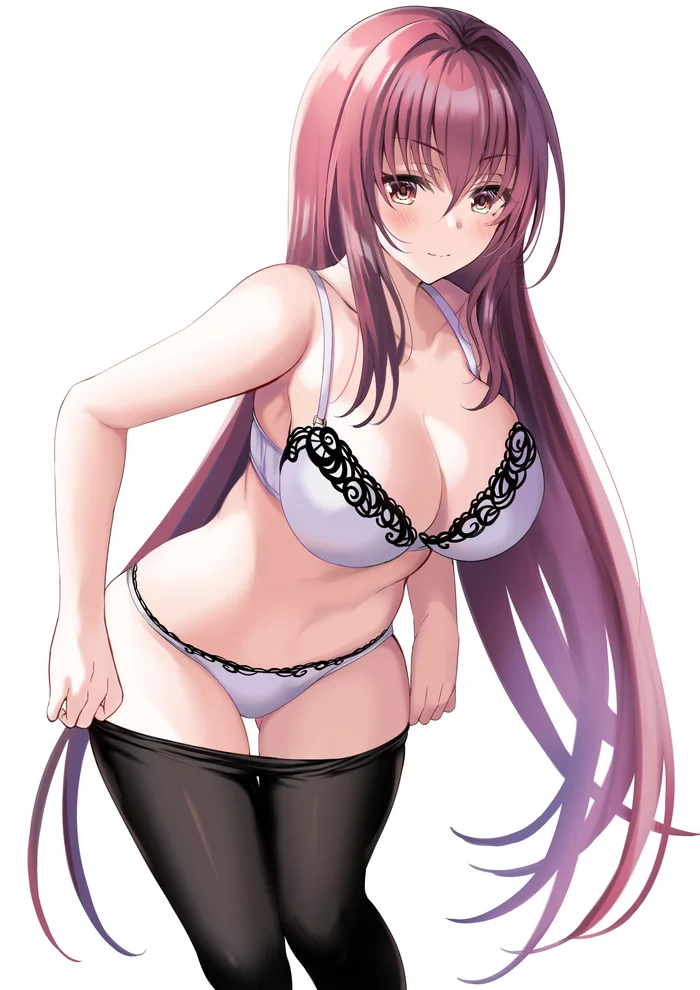 Scathach - NSFW, Аниме, Anime Art, Fate, Fate Grand Order, Scathach, Нижнее белье, Грудь, Панцу