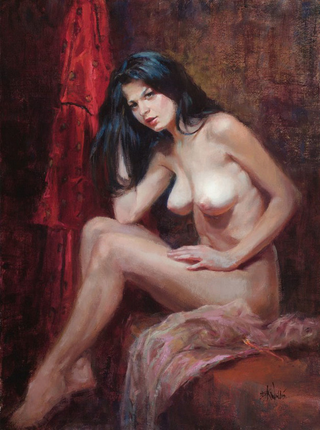 Blooming impressionism - NSFW, Watercolor, Hand-drawn erotica, Art, Erotic, Longpost, Eric Wallis